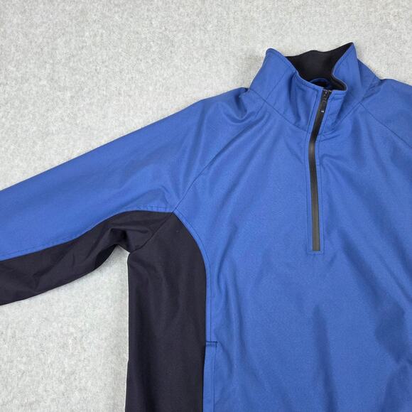 Lands' End Workwear 1/4 Zip Windbreaker Size Large Pearl Insurance Logo on back - Picture 7 of 15